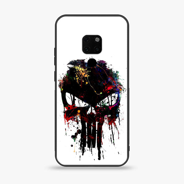 Huawei Mate 20 - Punisher Skull Design - Premium Printed Glass soft Bumper Shock Proof Case