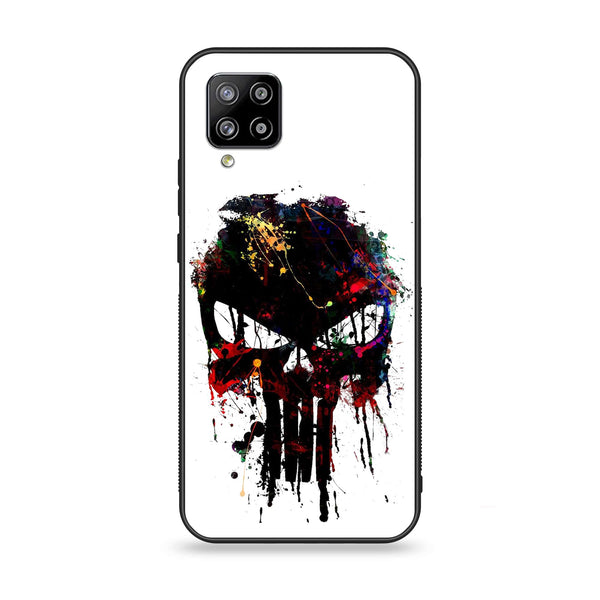 Samsung Galaxy A42 - Punisher Skull Design - Premium Printed Glass soft Bumper Shock Proof Case