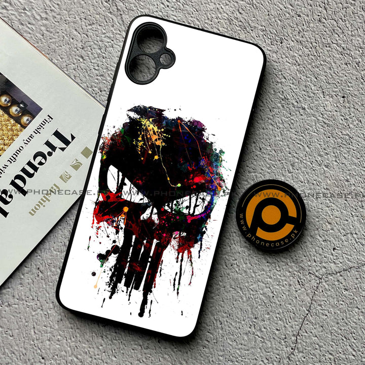 Samsung Galaxy A05 - Punisher Skull Design - Premium Metal Printed soft Bumper shock Proof Case