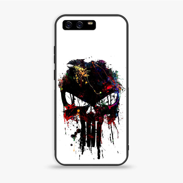 Huawei P10 - Punisher Skull Design - Premium Printed Glass soft Bumper Shock Proof Case