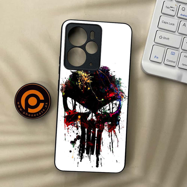 Realme 14 5G - Punisher Skull Design - Premium Metal Printed soft Bumper Shock Proof Case