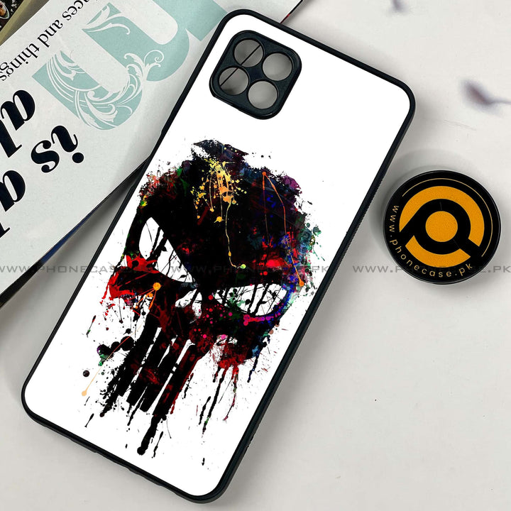 Samsung Galaxy A22 5G - Punisher Skull Design - Premium Printed Metal soft Bumper shock Proof Case