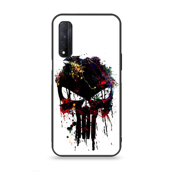 Realme Narzo 30 - Punisher Skull Design - Premium Printed Glass Case