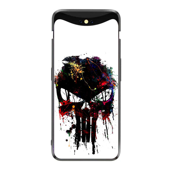Oppo Find X - Punisher Skull Design -  Premium Printed Metal soft Bumper shock Proof Case