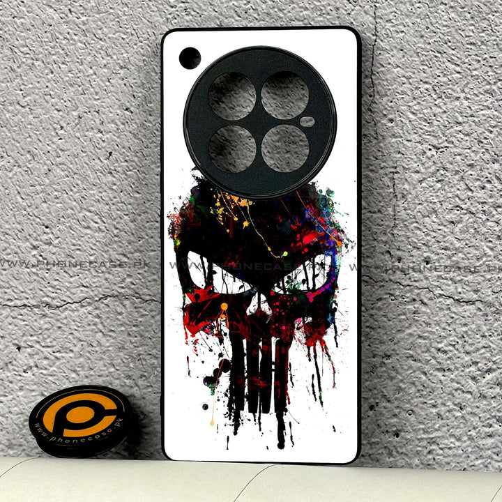 Infinix Zero 40  - Punisher Skull Design - Premium Metal Printed soft Bumper shock Proof Case