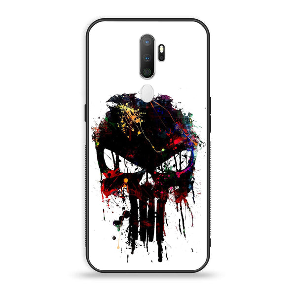 OPPO A5 2020 - Punisher Skull Design -  Premium Printed Metal soft Bumper shock Proof Case