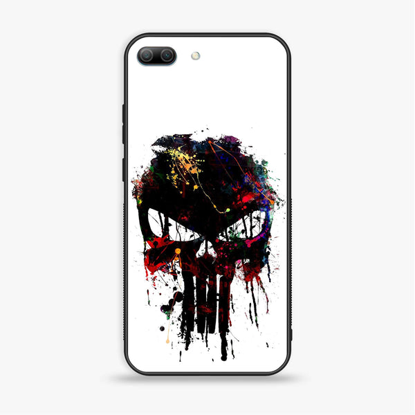 Huawei Honor 9 Lite - Punisher Skull Design - Premium Printed Glass soft Bumper Shock Proof Case