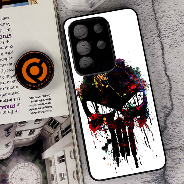 Vivo Y29 4G - Punisher Skull Design - Premium Metal Printed soft Bumper Shock Proof Case