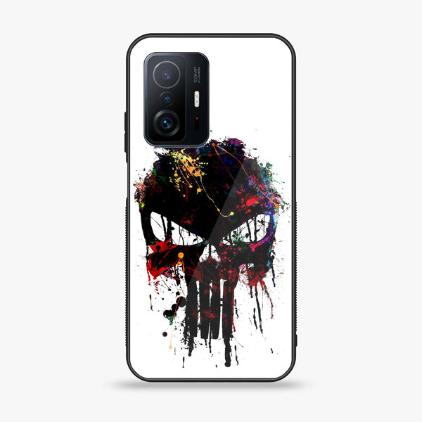 Xiaomi 11T - Punisher Skull Design - Premium Printed Glass soft Bumper Shock Proof Case