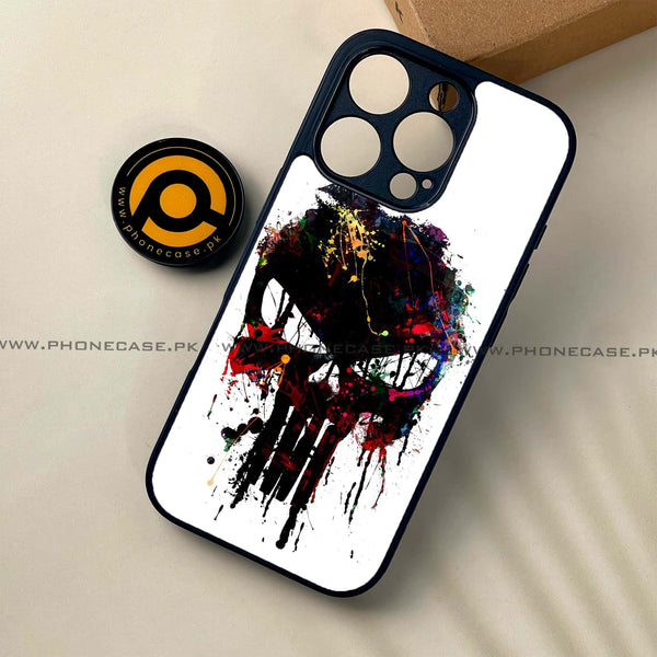 iPhone 16 Pro - Punisher Skull Design - Premium Printed Glass soft Bumper shock Proof Case