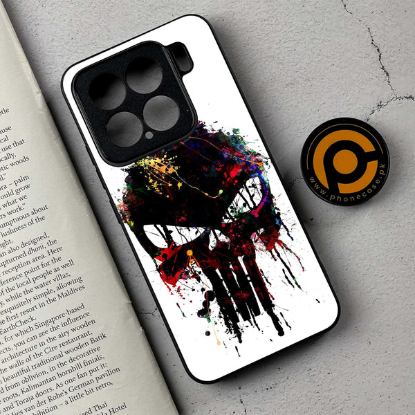Xiaomi 15 - Punisher Skull Design - Premium Metal Printed soft Bumper shock Proof Case
