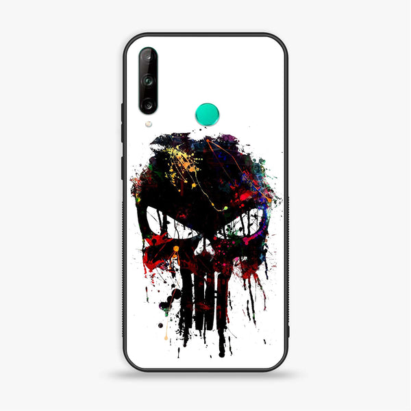 Huawei Y7p - Punisher Skull Design - Premium Printed Glass soft Bumper Shock Proof Case