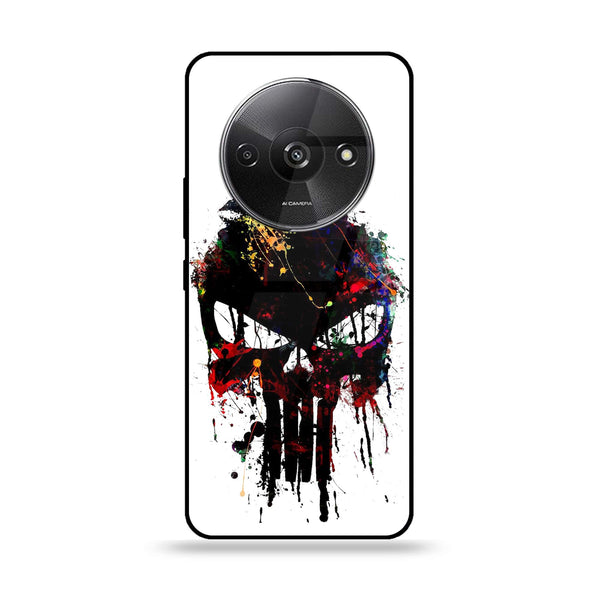 Xiaomi Redmi A3 - Punisher Skull Design -  Premium Printed Metal soft Bumper shock Proof Case