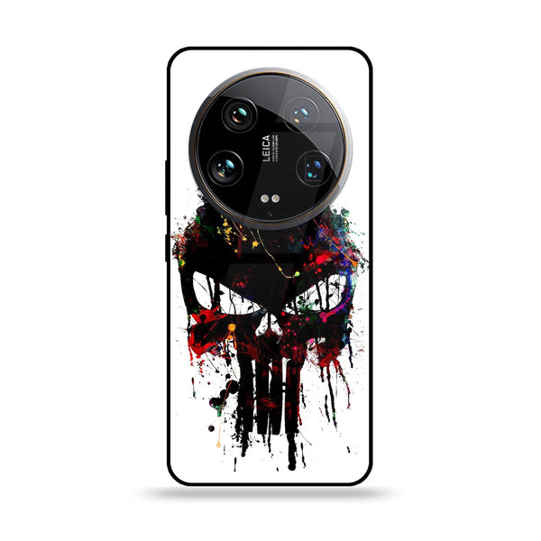 Xiaomi 14 Ultra - Punisher Skull Design -  Premium Printed Metal soft Bumper shock Proof Case CS-40860