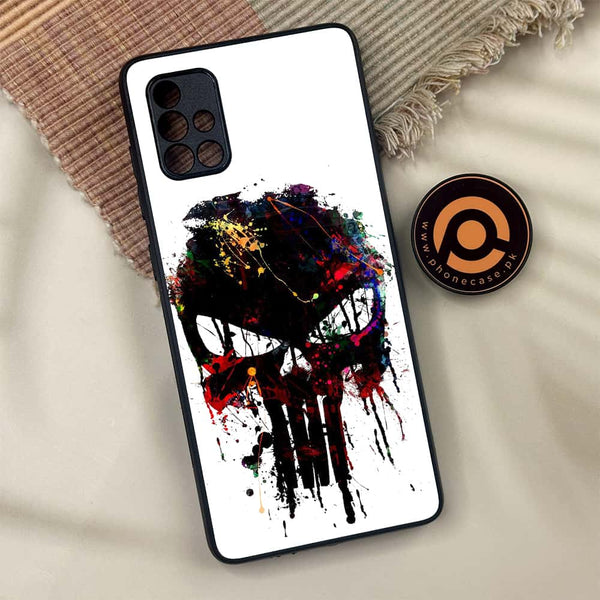 Samsung Galaxy A71 - Punisher Skull Design - Premium Metal Printed soft Bumper shock Proof Case