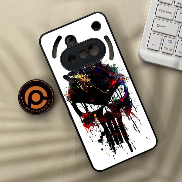 Nothing Phone 3a - Punisher Skull Design - Premium Metal Printed soft Bumper shock Proof Case