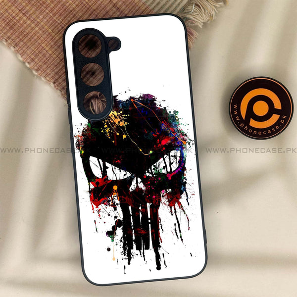 Tecno Spark 40 Pro - Punisher Skull Design - Premium Metal Printed soft Bumper shock Proof Case