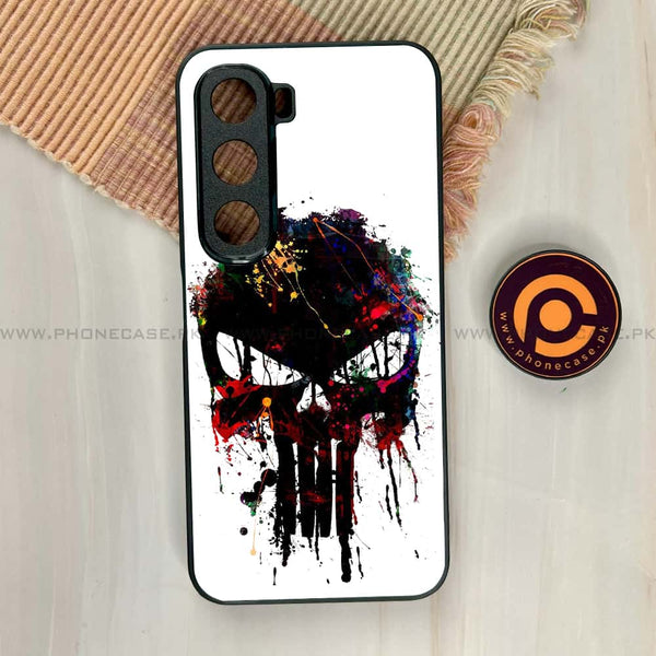 Infinix Hot 60i - Punisher Skull Design - Premium Metal Printed soft Bumper shock Proof Case