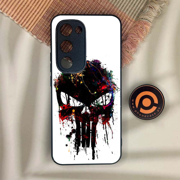Tecno Spark 40 Pro Plus - Punisher Skull Design - Premium Metal Printed soft Bumper shock Proof Case