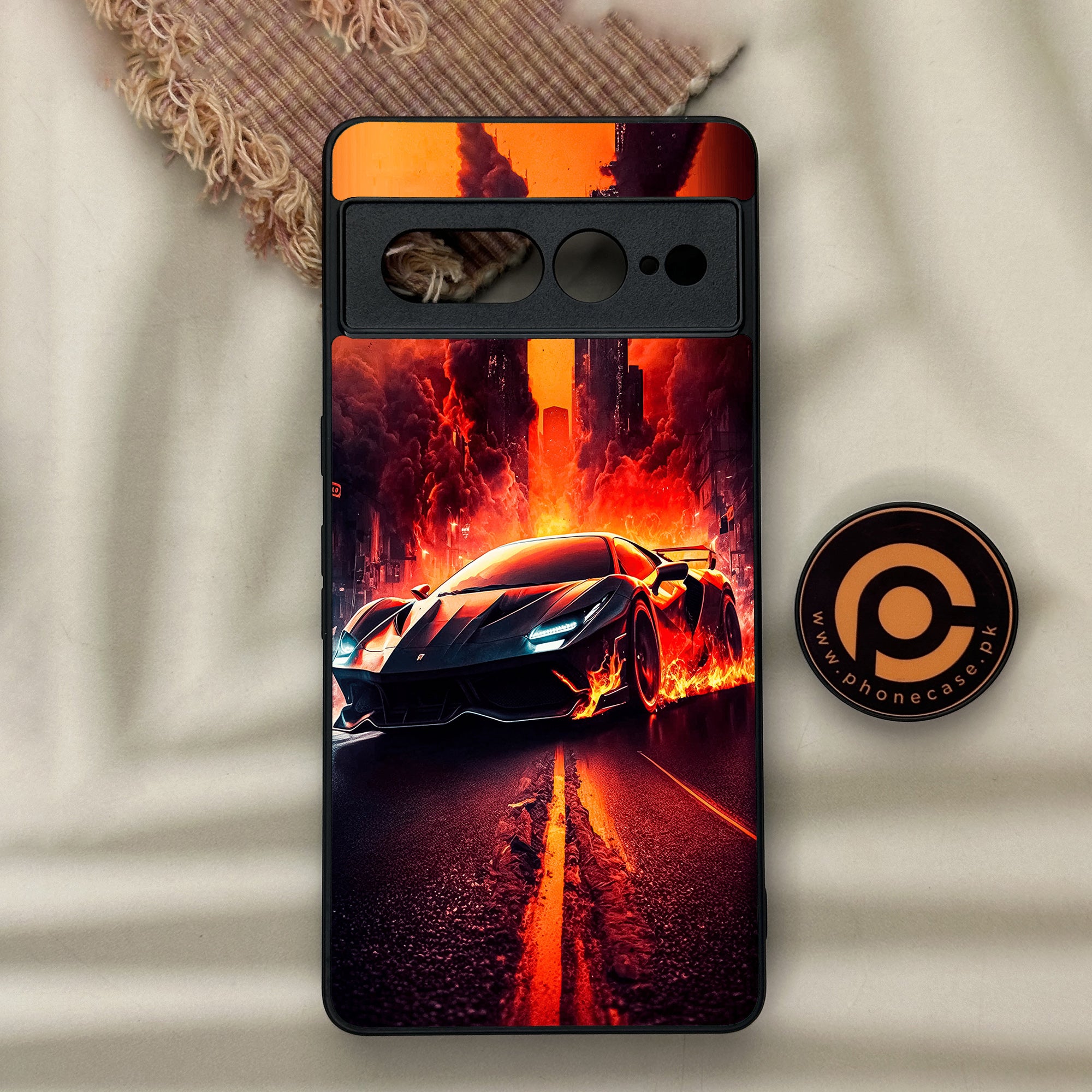 Google Pixel 7 Pro - Racing Series - Premium Metal Printed soft Bumper Shock Proof Case