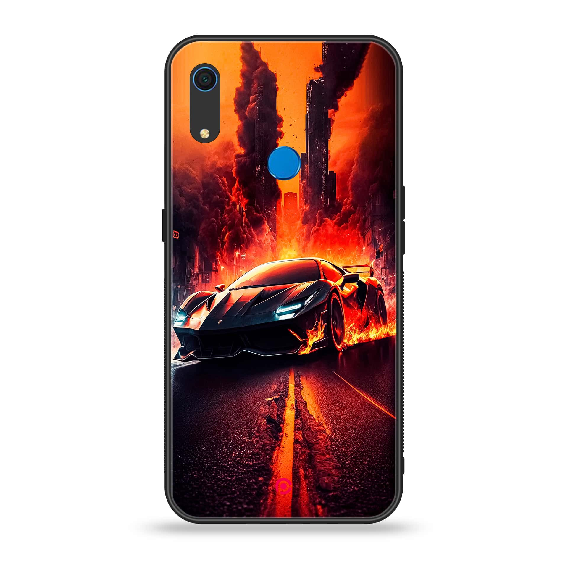 Huawei Y6s - Racing Series - Premium Printed Metal soft Bumper shock Proof Case