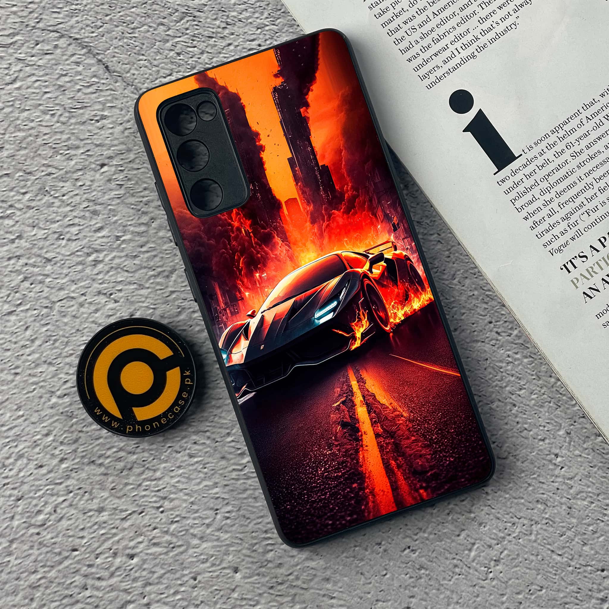 Samsung Galaxy S20 FE Racing Series Premium Printed Glass soft Bumper shock Proof Case