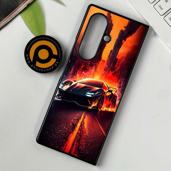 Samsung Galaxy Z Fold 7 - Racing Series - Premium Metal Printed soft Bumper shock Proof Case