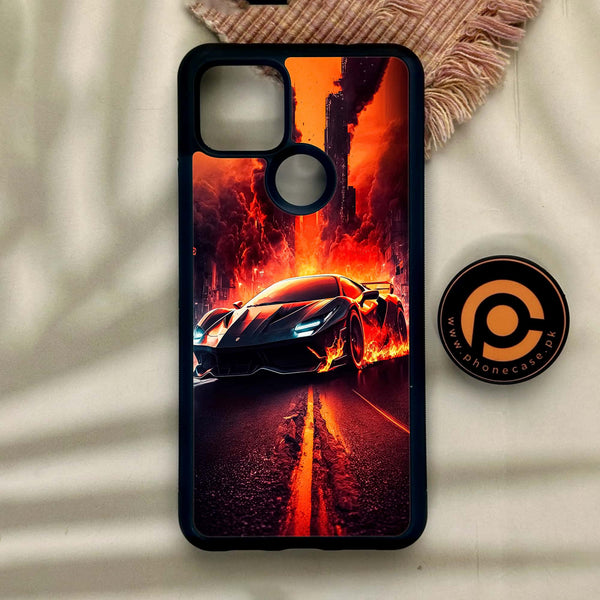 Google Pixel 4a 5G - Racing Design 1 - Premium Metal Printed Soft Bumper Shock Proof Case