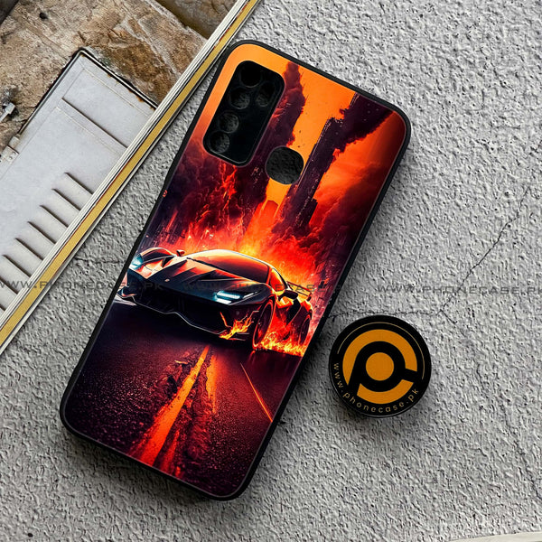 Infinix Note 7 Lite - Racing Series - Premium Printed Metal soft Bumper shock Proof Case