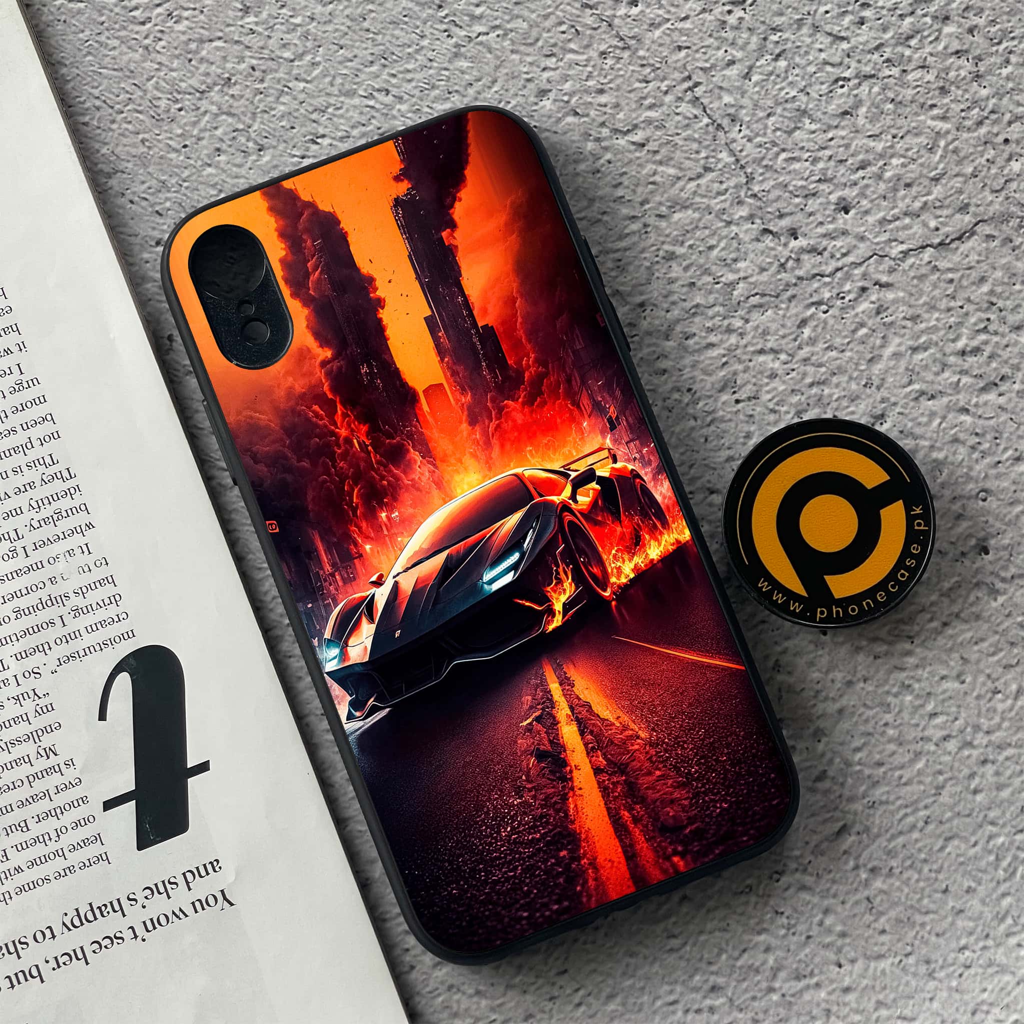 iPhone XR - Racing Series - Premium Metal Printed soft Bumper shock Proof Case