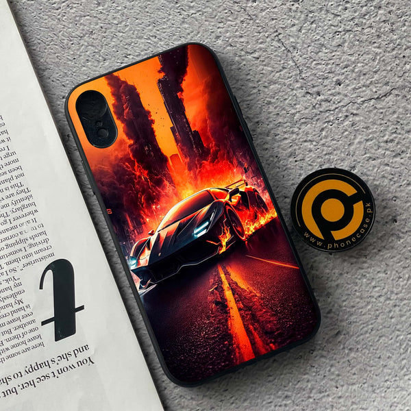 iPhone XR - Racing Series - Premium Metal Printed soft Bumper shock Proof Case