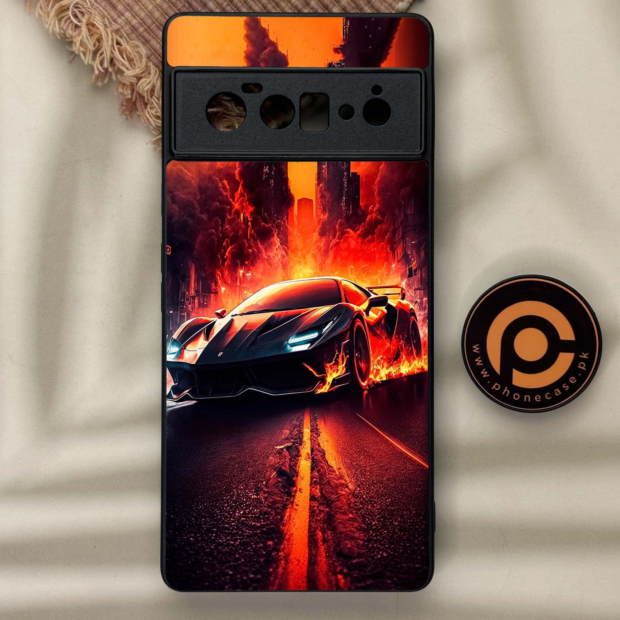 Google Pixel 6 Pro - Racing Series - Premium Metal Printed soft Bumper Shock Proof Case