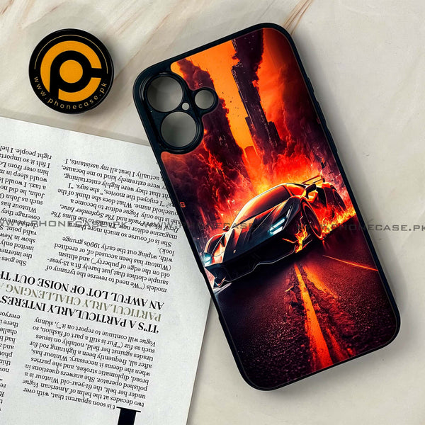 iPhone 16 Plus - Racing Series - Premium Metal Printed soft Bumper shock Proof Case