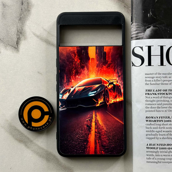 Google Pixel 8 Pro - Racing Series - Premium Printed Glass soft Bumper shock Proof Case