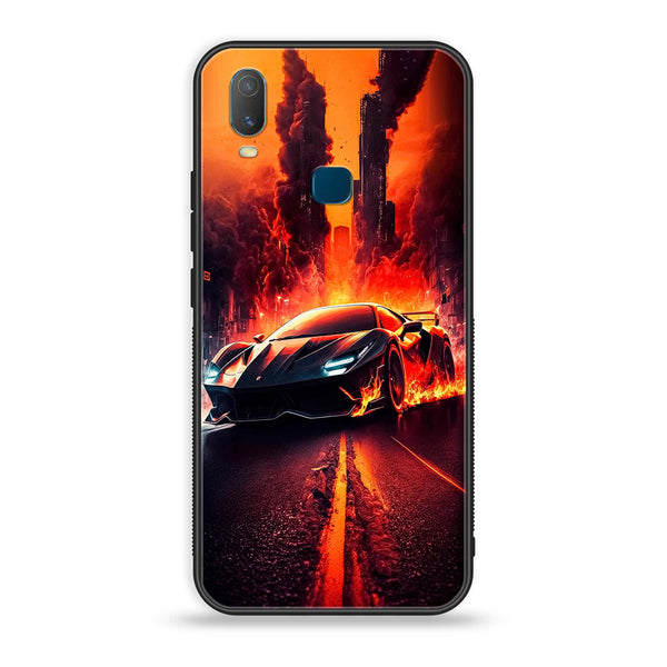 VIVO Y11 - Racing Series - Premium Printed Glass soft Bumper shock Proof Case