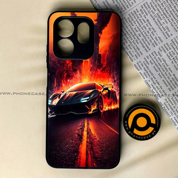 Infinix Smart 9 HD - Racing Series - Premium Metal Printed soft Bumper shock Proof Case