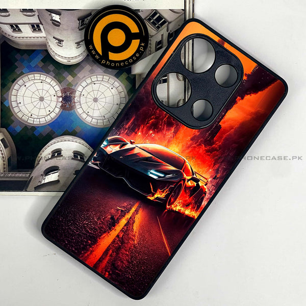 Redmi Note 13 Pro 4G / Poco M6 Pro 4G- Racing Design 1 - Premium Metal Printed soft Bumper shock Proof Case  CS-36725