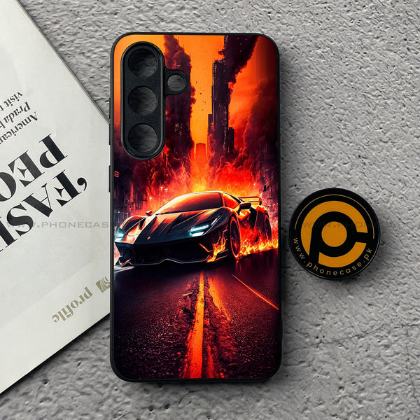Samsung Galaxy S25 FE - Racing Series - Premium Metal Printed soft Bumper shock Proof Case