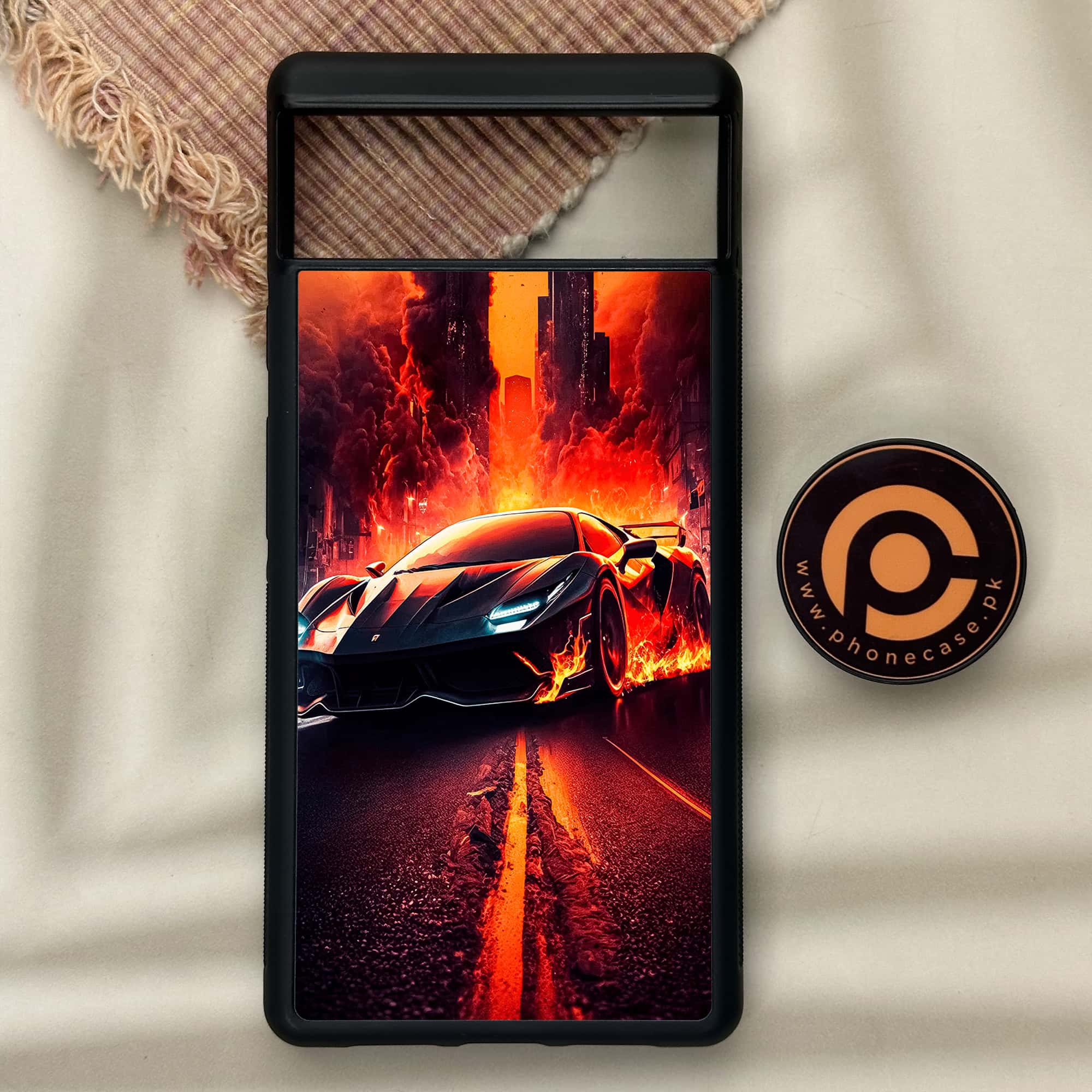 Google Pixel 6 - Racing Series - Premium Metal Printed soft Bumper Shock Proof Case
