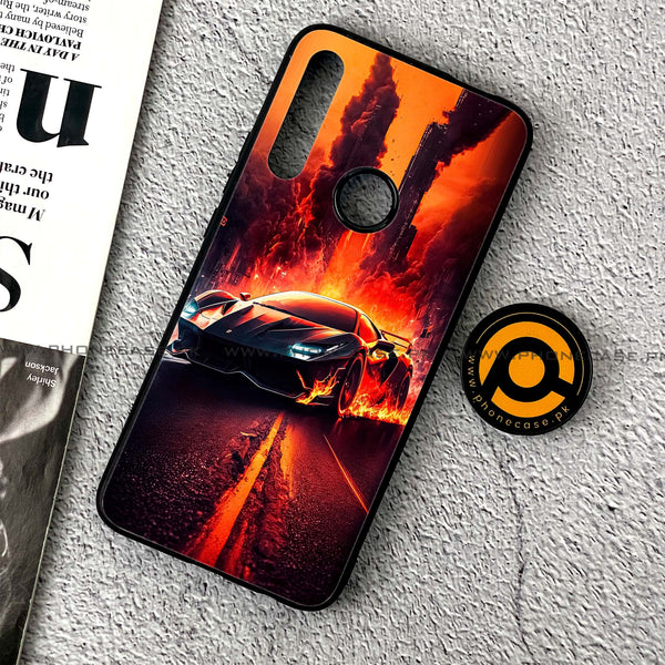 Huawei Y9 Prime (2019) - Racing Series - Premium Printed Glass soft Bumper shock Proof Case