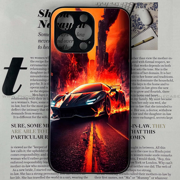 iPhone 13 Pro Max - Racing Series - Premium Printed Glass soft Bumper shock Proof Case