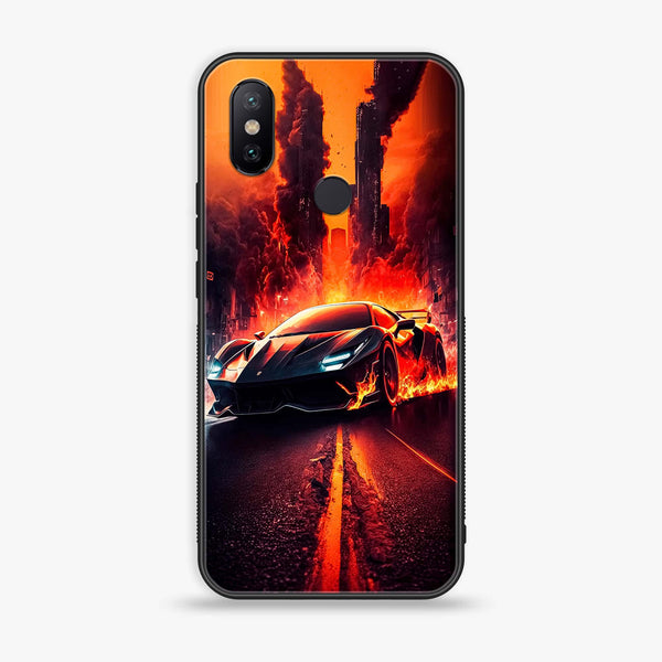 Xiaomi Mi A2 / Mi 6X - Racing Series - Premium Printed Glass soft Bumper shock Proof Case