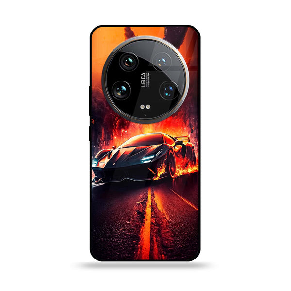 Xiaomi 14 Ultra - Racing Series - Premium Printed Glass soft Bumper shock Proof Case
