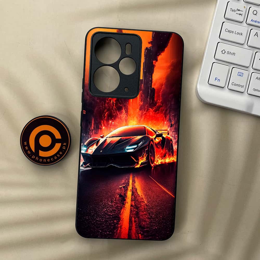 Realme 14 5G - Racing Series - Premium Metal Printed soft Bumper Shock Proof Case