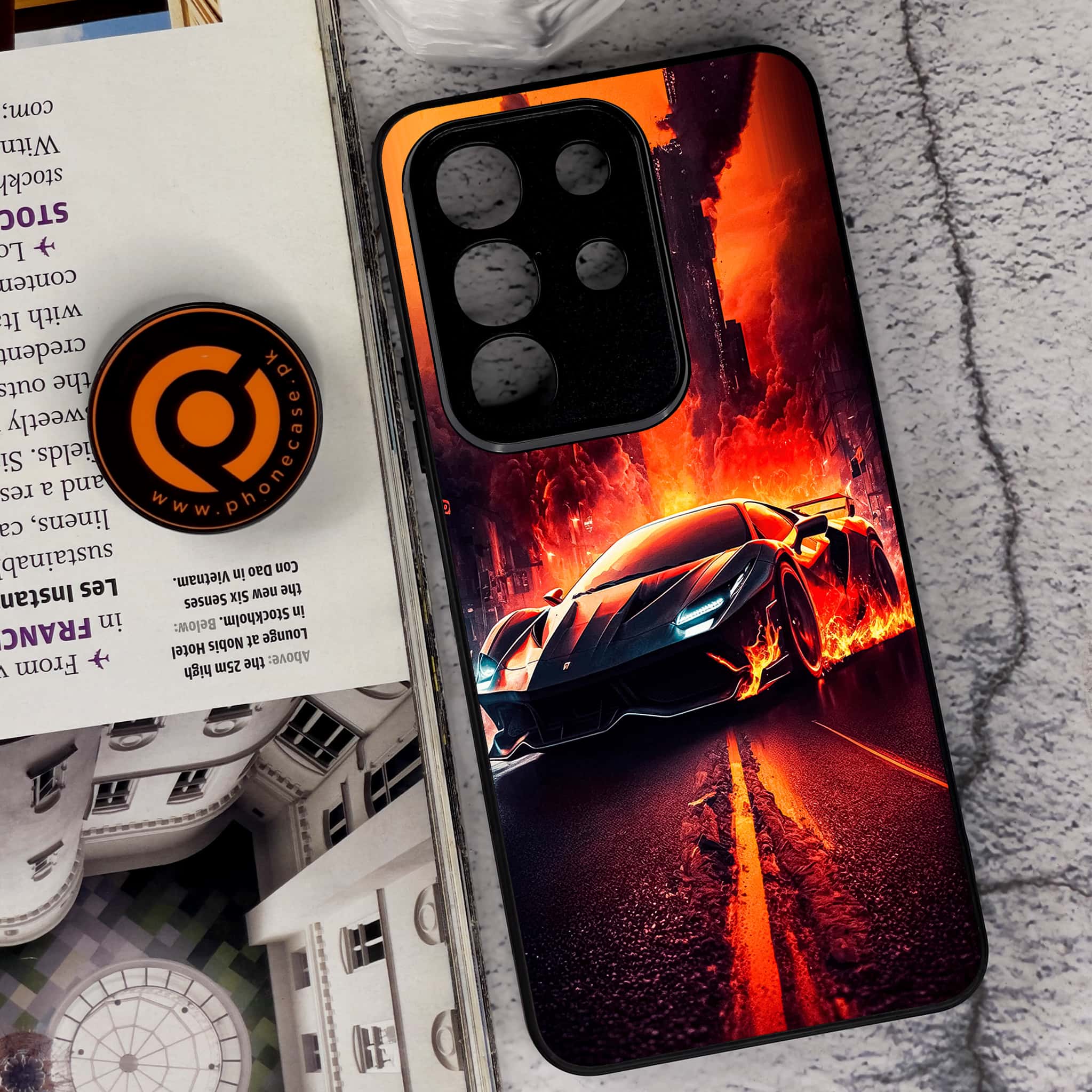 Vivo Y29 4G - Racing Series - Premium Metal Printed soft Bumper Shock Proof Case