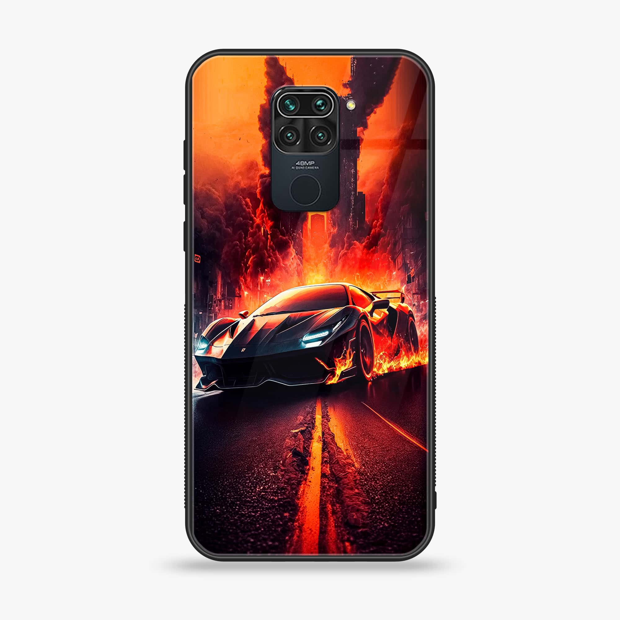 Xiaomi Redmi 10X - Racing Series -  Premium Printed Metal soft Bumper shock Proof Case