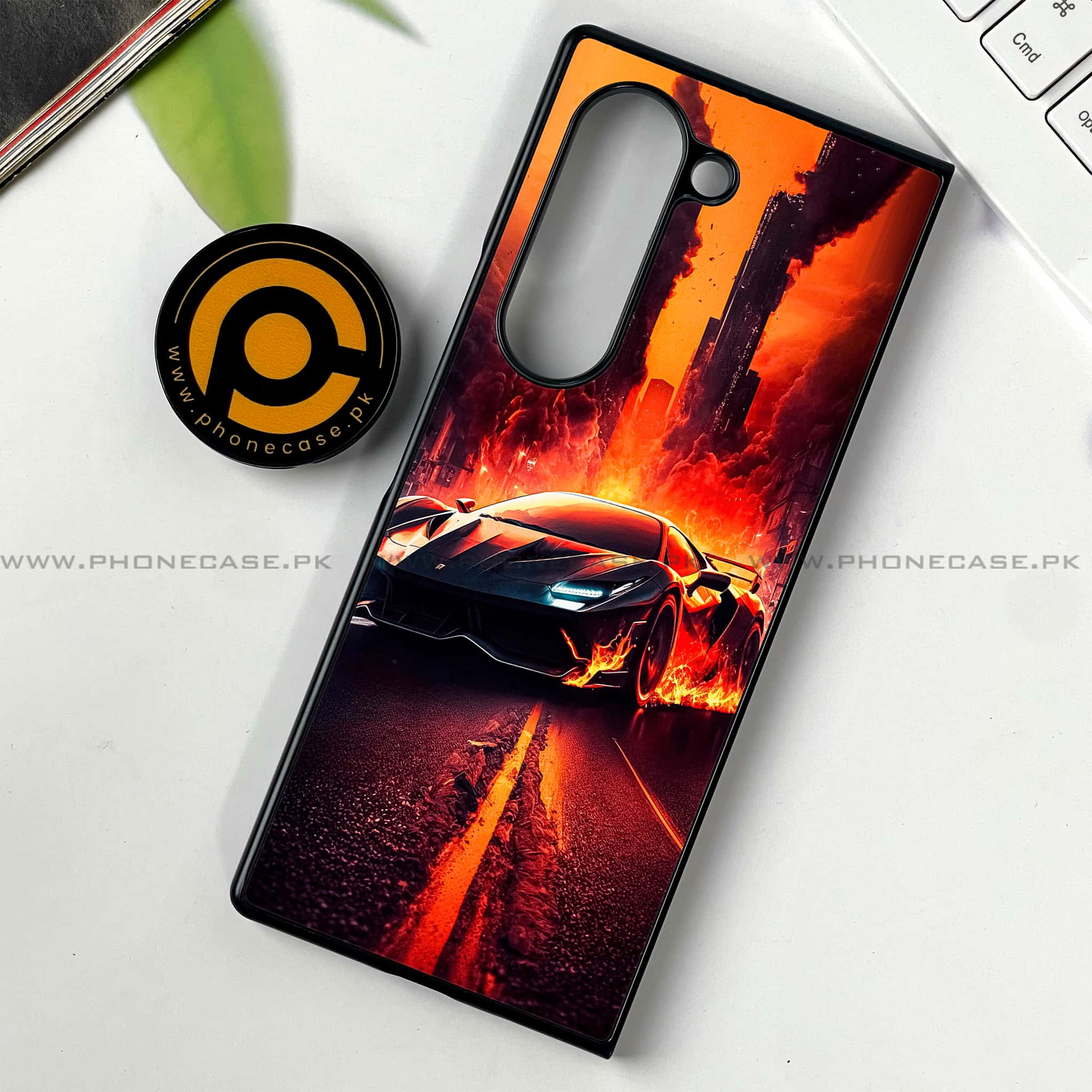 Samsung Galaxy Z Fold 6 - Racing Series - Premium Printed Metal soft Bumper shock Proof Case