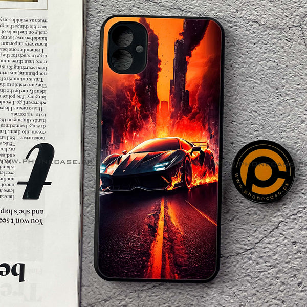 Samsung Galaxy A04e - Racing Series - Premium Printed Glass soft Bumper shock Proof Case