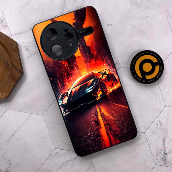Xiaomi Poco F7 Pro 5G - Racing Series - Premium Metal Printed soft Bumper shock Proof Case