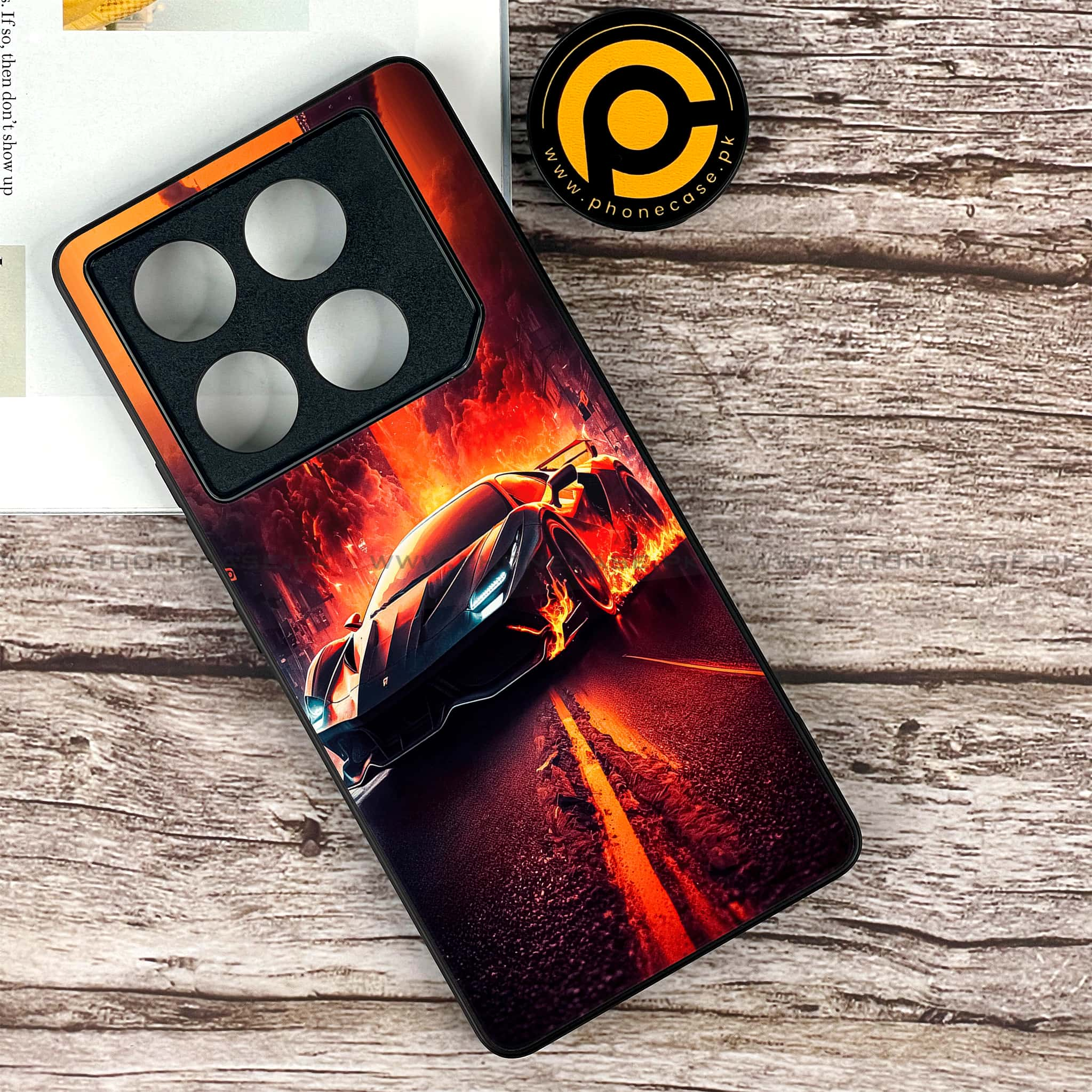 Infinix GT 20 Pro - Racing Series - Premium Printed Glass soft Bumper shock Proof Case